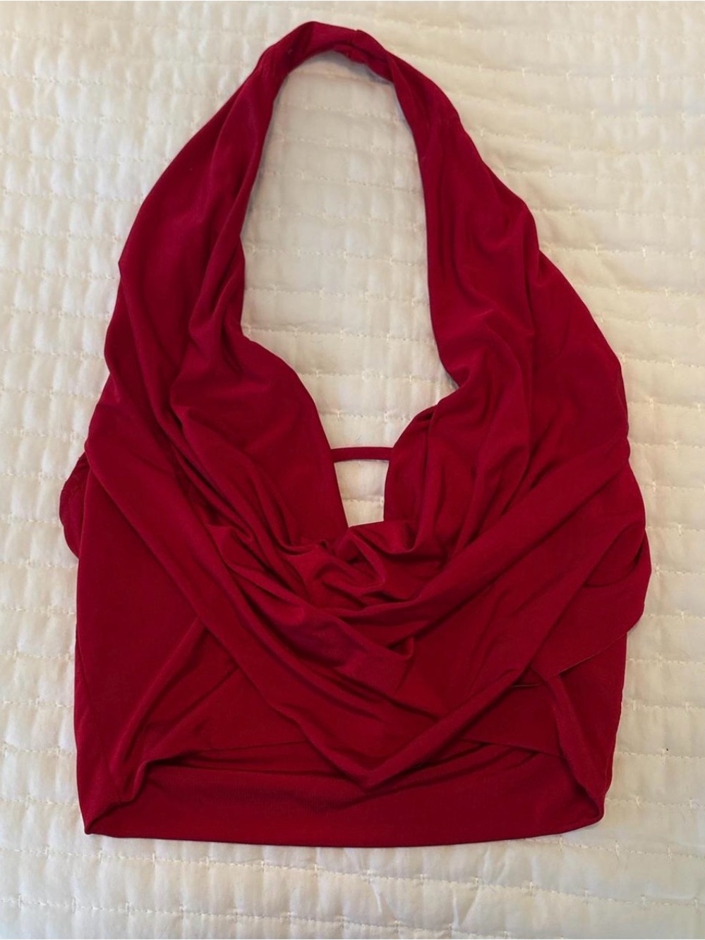 Windsor Red Halter Crop Top